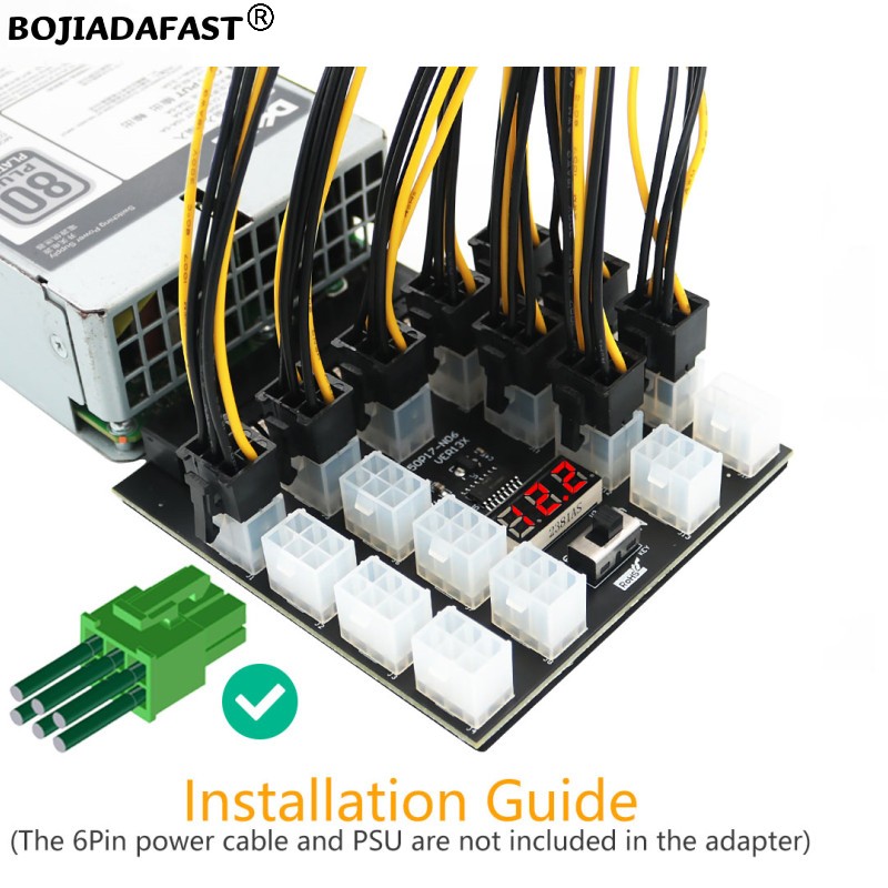 17 * PCI-E 6 Pinli Bağlantı No - 2400W Server Psu Breakout Board incelemesi ve fiyatı